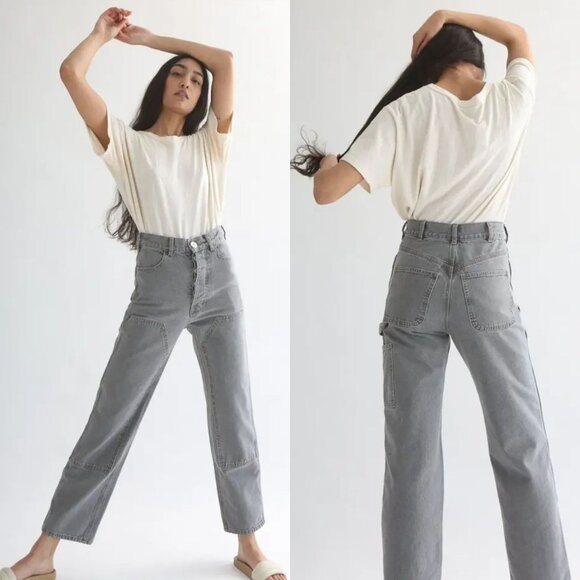 Jesse Kamm Pants - Jesse‎ Kamm Handy Pant Smokey Gray Patchfront Denim Size 8